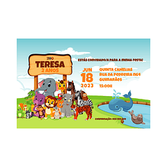 Convites Selva Zoo