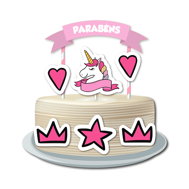 Cake Topper Unicornio 4 1