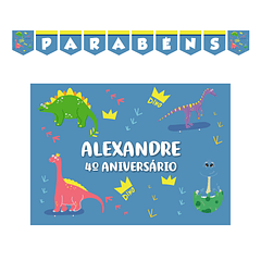 Kit Decoração de Aniversário Dinossauros 4