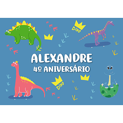 Painel Aniversário Dinossauros 4