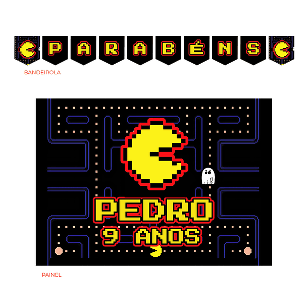 Kit Decoração de Aniversário Pac-Man 2