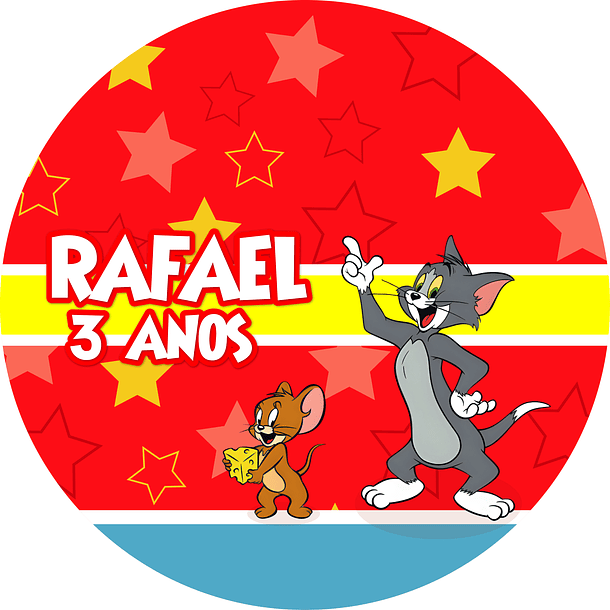 Painel Redondo Tom e Jerry 1