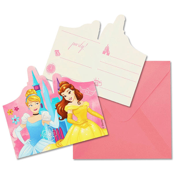 6 Convites Princesas Disney 2