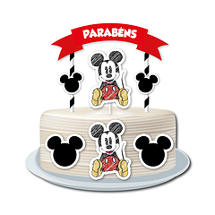 Cake Topper Mickey Banda Diseñada 