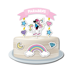 Cake Topper Minnie Unicornio