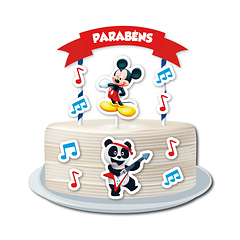 Cake Topper Mickey y Panda