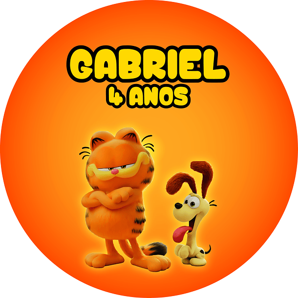Painel Redondo Garfield 1