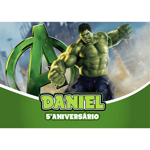 Painel Aniversário Hulk 1
