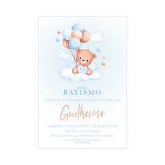 Convites Batizado (Ursinho)