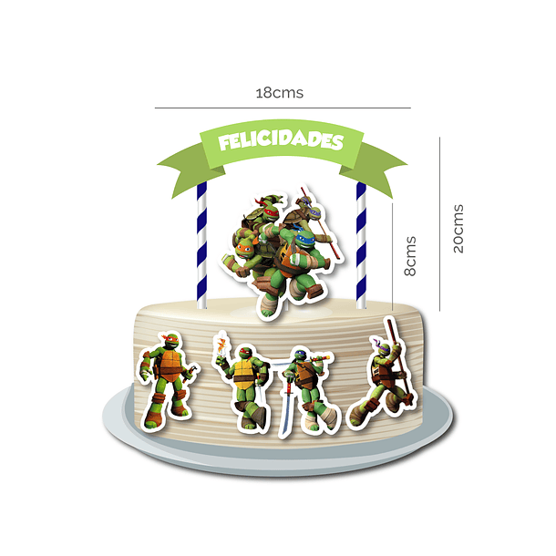 🇪🇦 Pack Fiesta Cumpleaños 🇪🇦 ES Tortugas Ninja 3