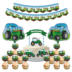 🇪🇦 Pack Fiesta Cumpleaños 🇪🇦 ES Tractor Verde