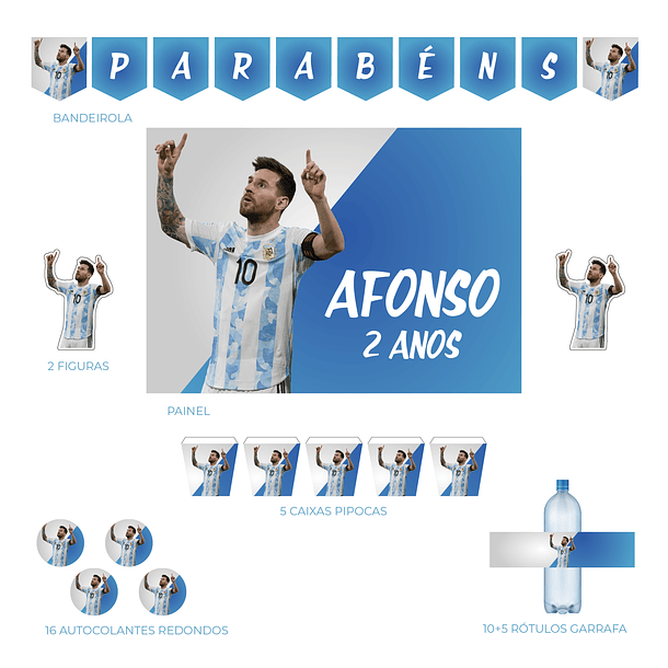 Kits Decoração Messi (Várias Opções) 4