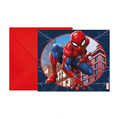 6 Invitaciones Spider-Man
