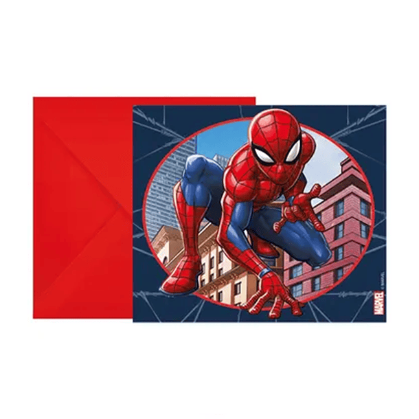 6 Invitaciones Spider-Man 1