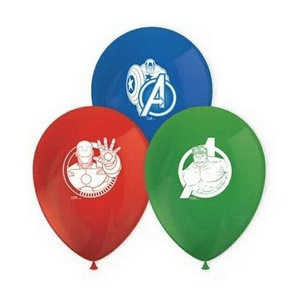 Conjunto de 8 Balões Avengers  (Super Heróis) 1