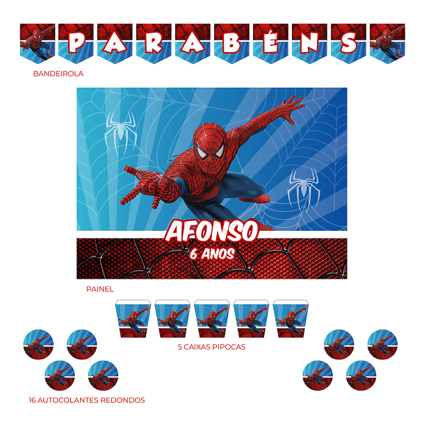 Kit Decoración Spider Man (Varias Opciones) 3