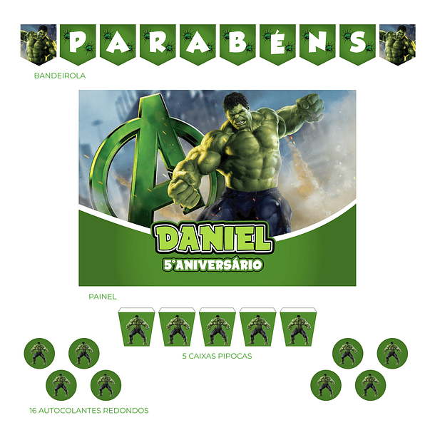 Kit Decoración Hulk (Varias Opciones) 3