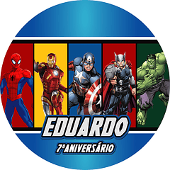Painel Aniversário Avengers (Super Heróis)
