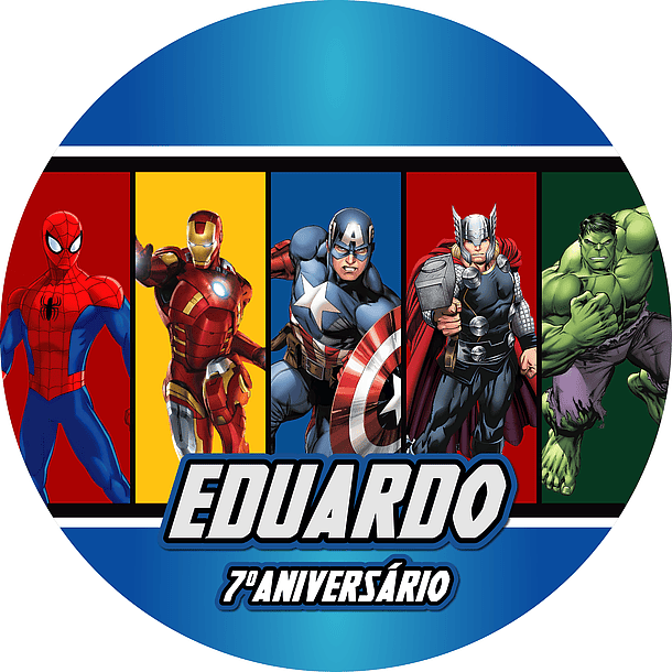Painel Aniversário Avengers (Super Heróis) 1