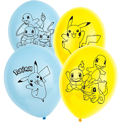 Conjunto de 6 Balões Pokemon