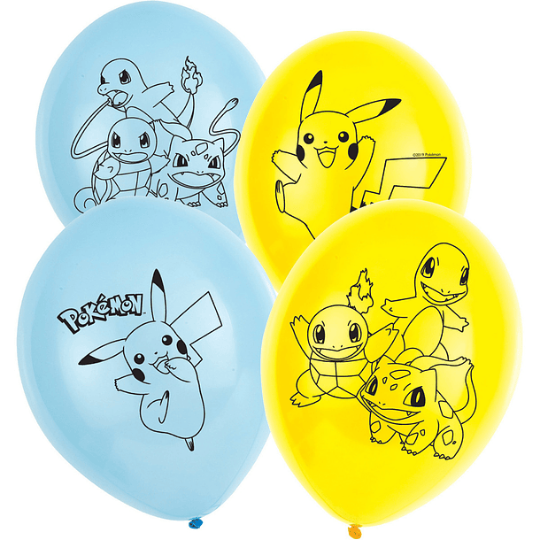 Conjunto de 6 Balões Pokemon 1