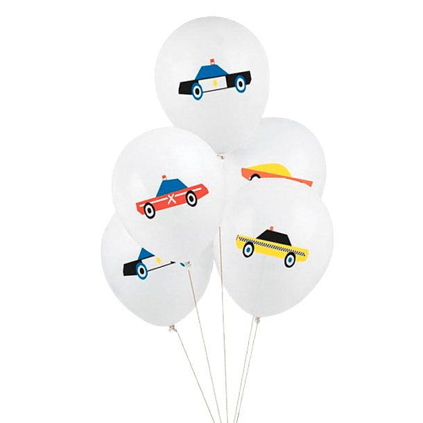 Conjunto de 5 Balões Transportes 1