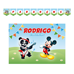 Kit Decoración de Cumpleaños Mickey y Panda 