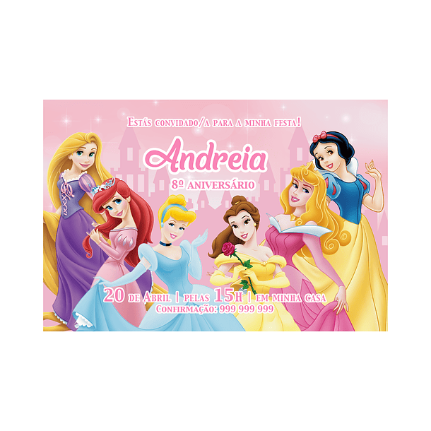 Invitaciones Princesas Disney 1