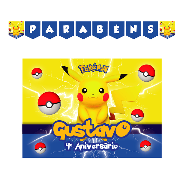 Kit Decoração Pokemon 2 (Várias_Opções)   1