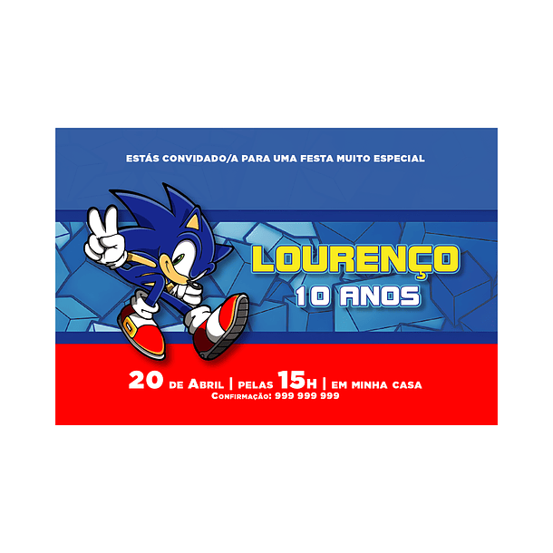 Convites Sonic 1