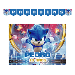 Kit Decoração de Aniversário Sonic 2