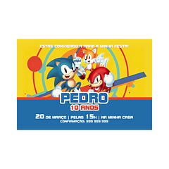 Invitaciones Sonic Mania