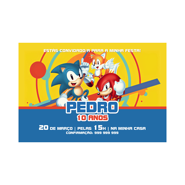 Convites Sonic Mania 1