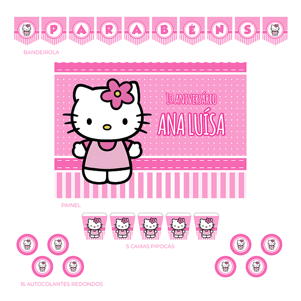 Kit Decoração Hello Kitty (Várias_Opções)   2