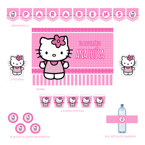 Kit Decoração Hello Kitty (Várias_Opções)   3