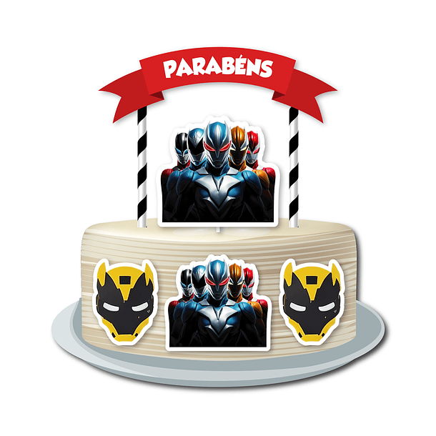 Cake Topper Power Rangers 1