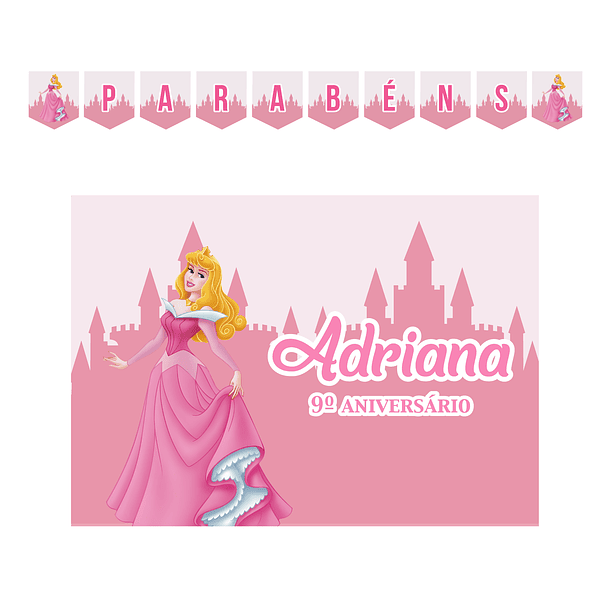 Kit Decoração de Aniversário Princesa Aurora 1