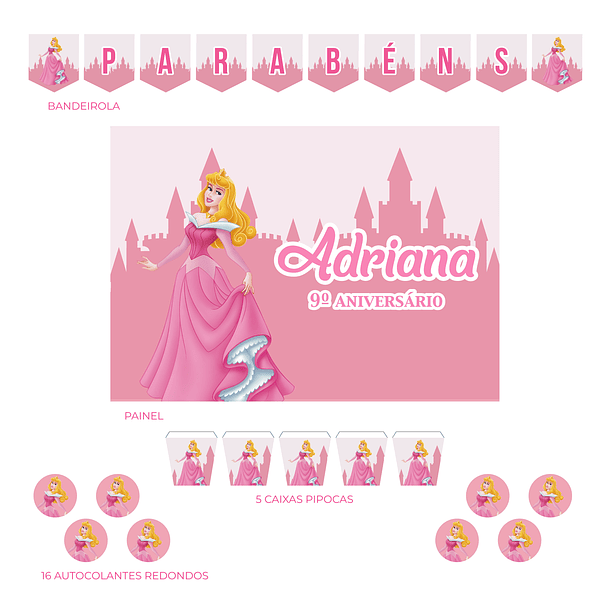 Kit Decoração Princesa Aurora (Várias_Opções)  2