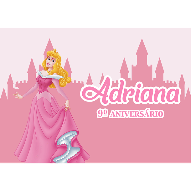 Painel Aniversário Princesa Aurora 1