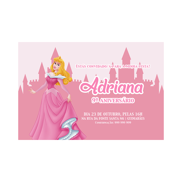 Convites Princesa Aurora 1