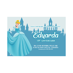 Convites Princesa Cinderela