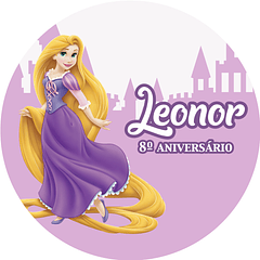 Painel Redondo Princesa Rapunzel