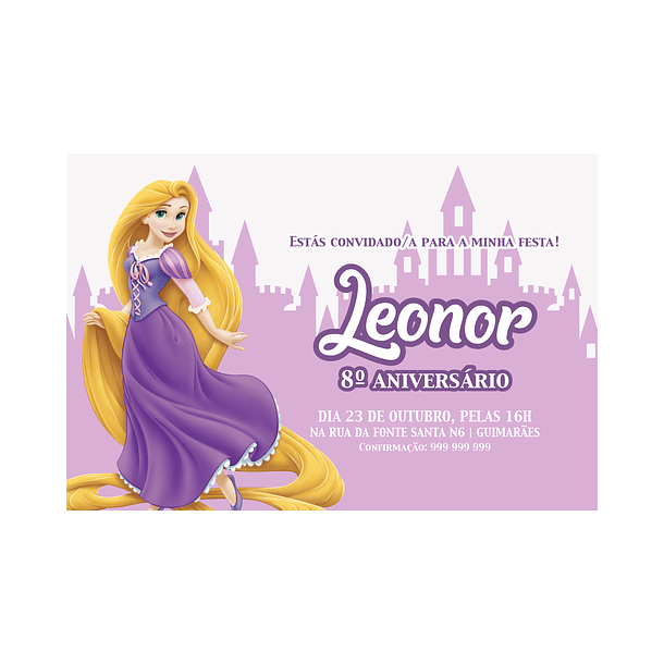 Convites Princesa Rapunzel 1