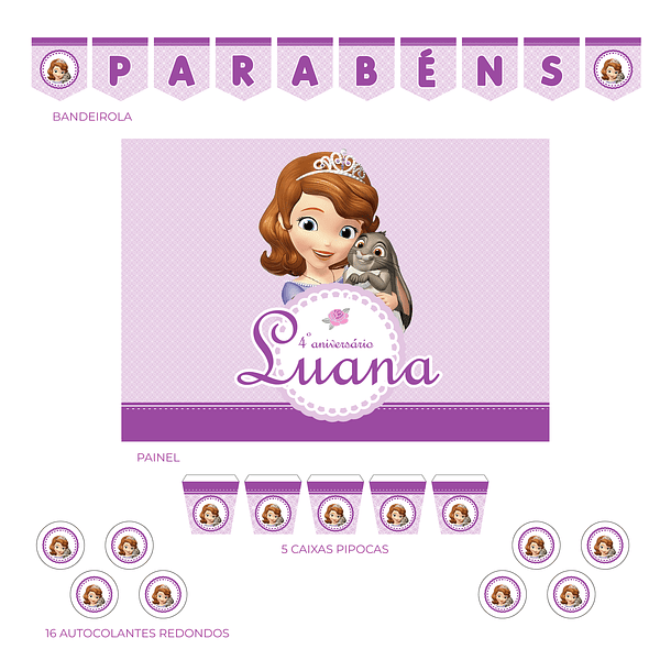Kit Decoração Princesa Sofia (Várias_Opções)   2