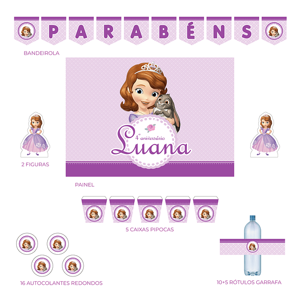 Kit Decoração Princesa Sofia (Várias_Opções)   3