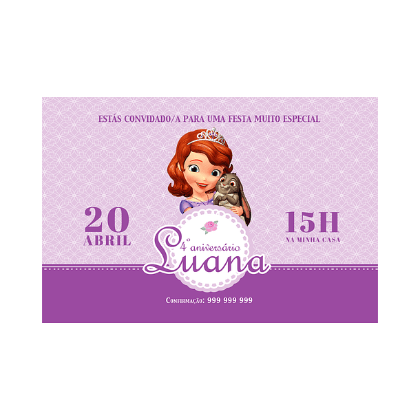 Convites Princesa Sofia 1