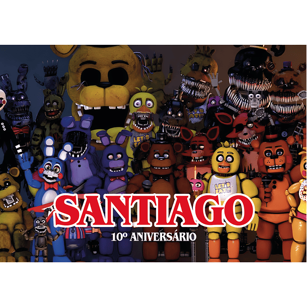 Painel Aniversário 5 Nights at Freddy's 1