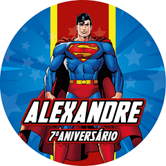 Painel Redondo Super Homem