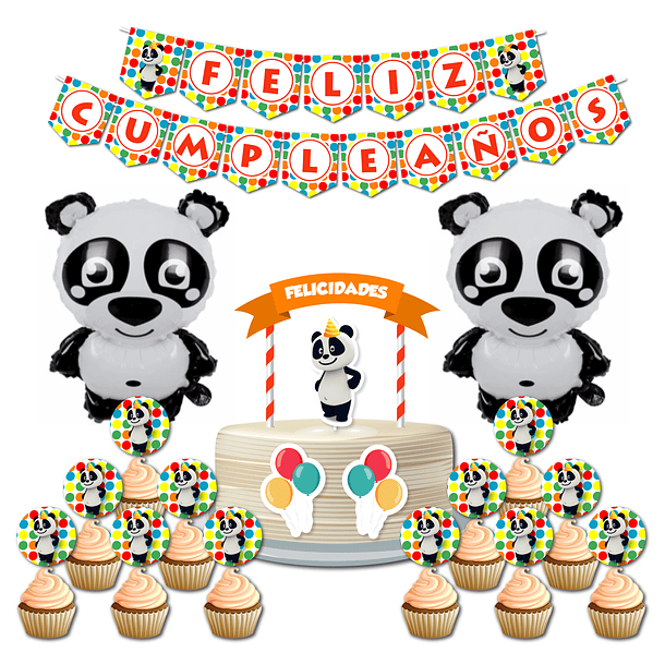 🇪🇦 Pack Festa Aniversário 🇪🇦 ES Panda Bolinhas 1