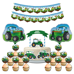 🇬🇧 Birthday Party Pack 🇬🇧 UK Green Tractor